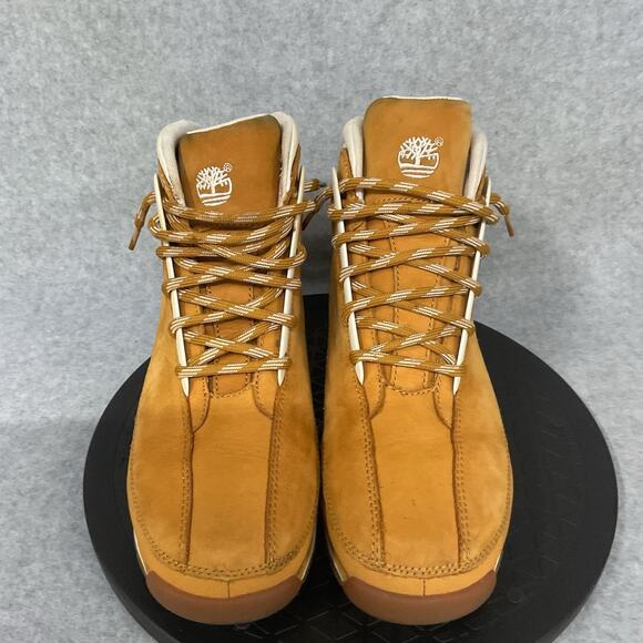 Timberland Boots Euro Dub Mens Size 9 M Work Hiking Casual Leather Wheat - Picture 4 of 6